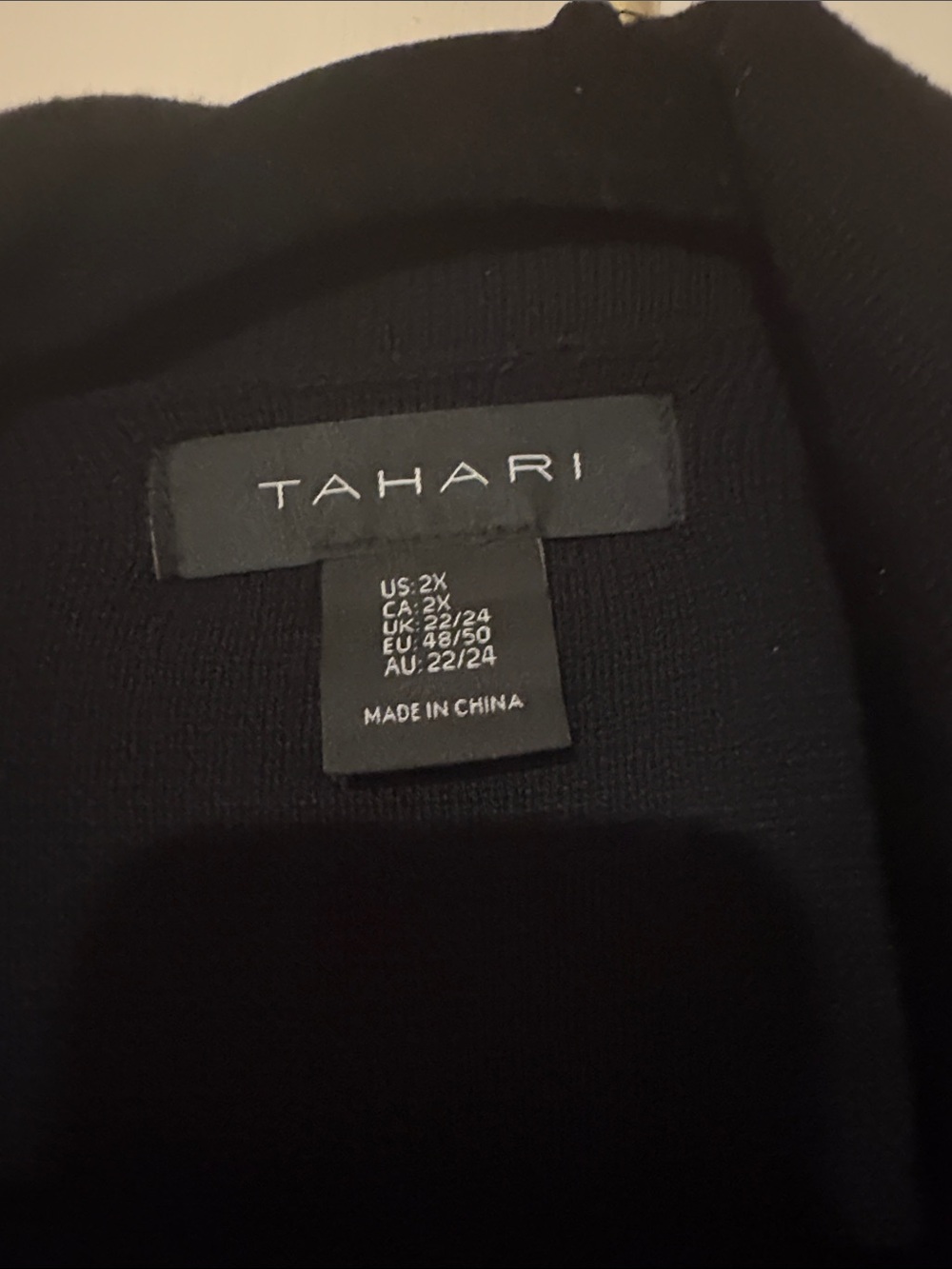 Tahari Black Single-Button Knit Blazer - Picture 3 of 3